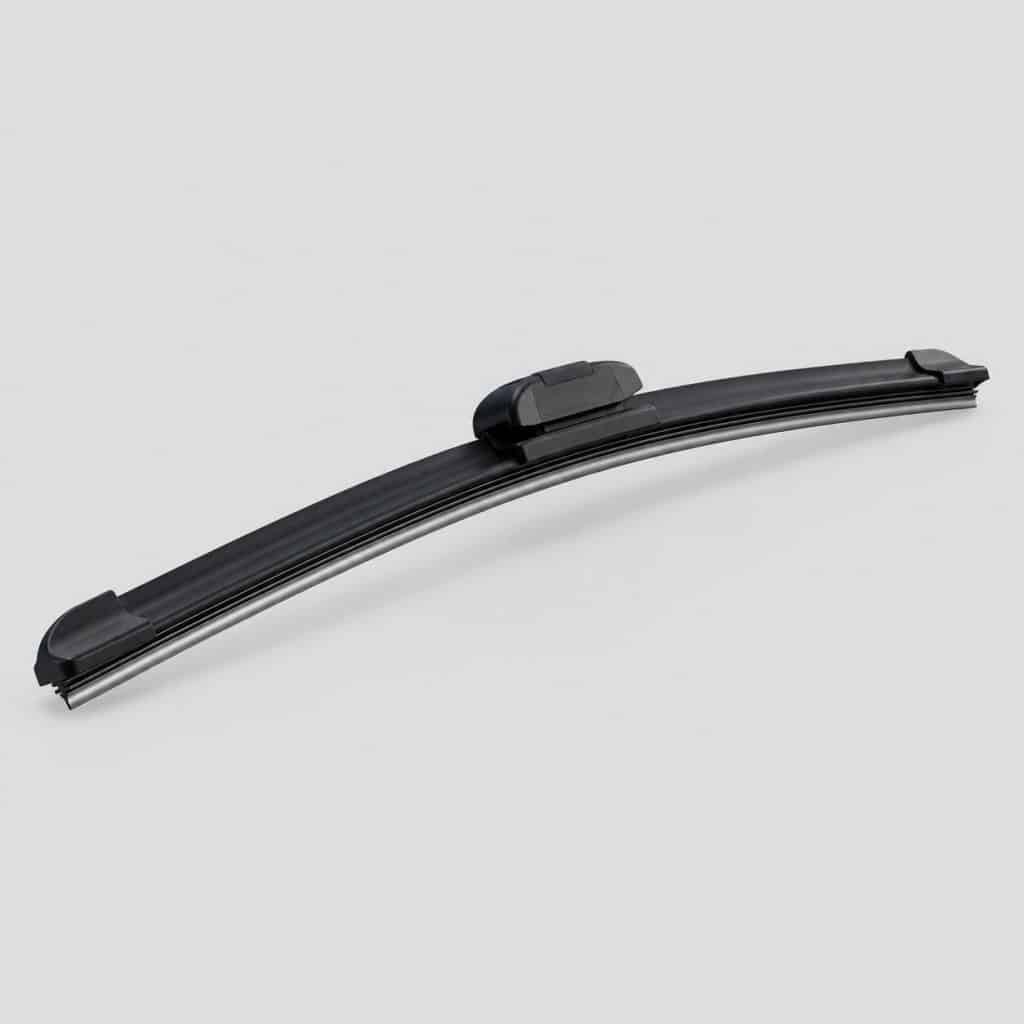 Balai d'essuie-glace silicone premium présenté seul sur fond clair
