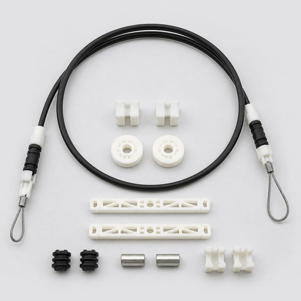 Kit de réparation câble présenté seul sur fond clair