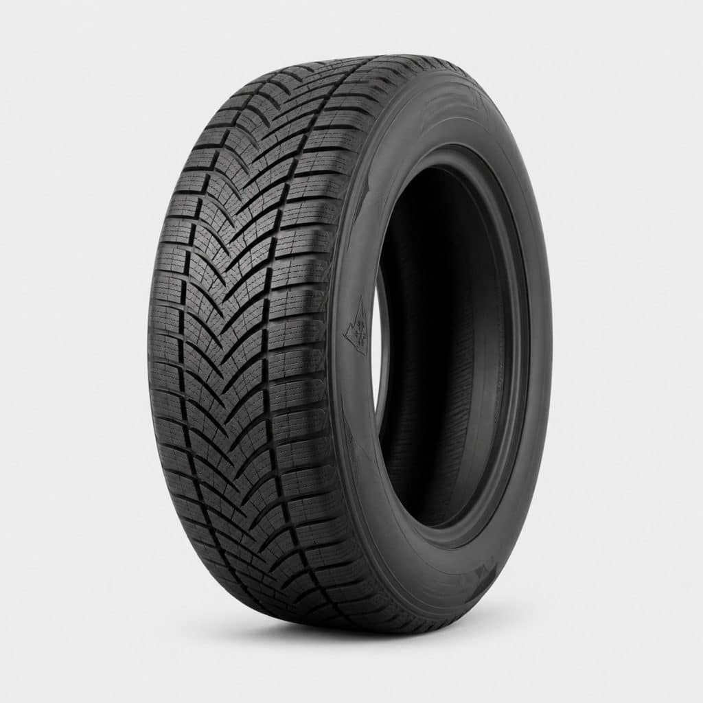 Pneu 4 saisons 215/60 R17 vu de trois quarts